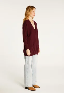Montagut Long cardigan with pockets in cashmere - Blush