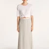 Montagut Long cotton skirt - MAGNOLIA