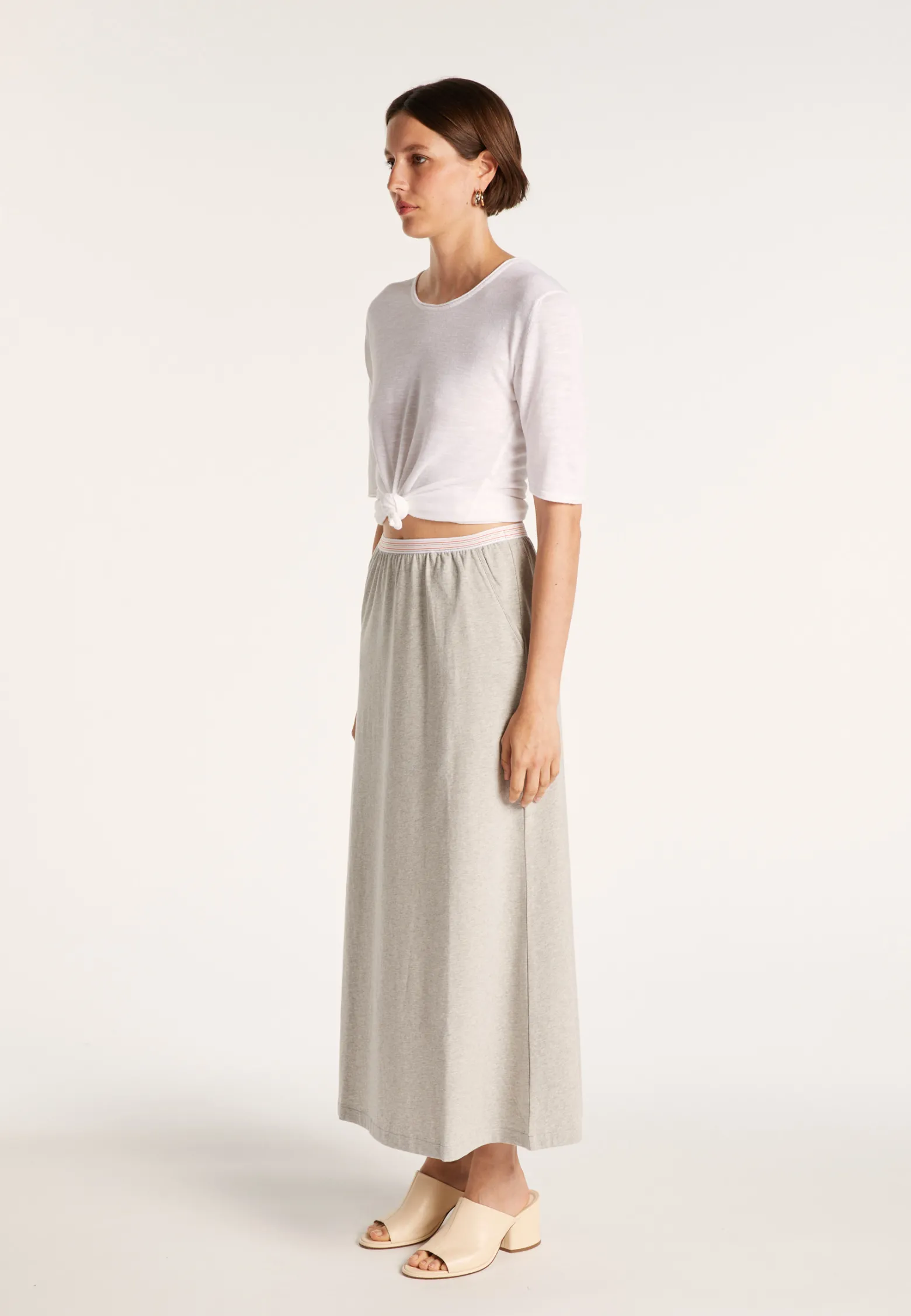 Montagut Long cotton skirt - MAGNOLIA