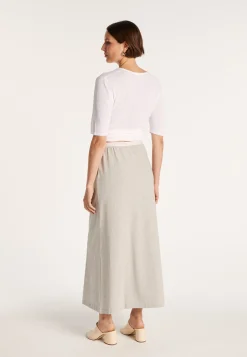 Montagut Long cotton skirt - MAGNOLIA