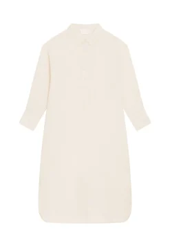 Montagut Long dress with polo neck in linen - Valerie
