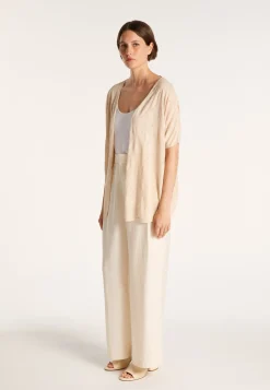 Montagut Long flamed linen cardigan - Cid