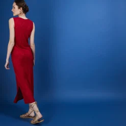 Montagut Long flamed linen dress - Come