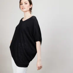 Montagut Long flamed linen T-shirt - Bil