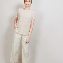 Montagut Long flamed linen T-shirt - Colinna