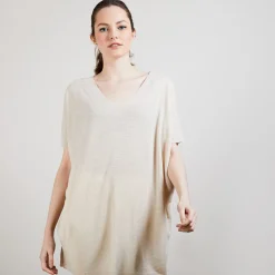 Montagut Long flamed linen T-shirt - Bil
