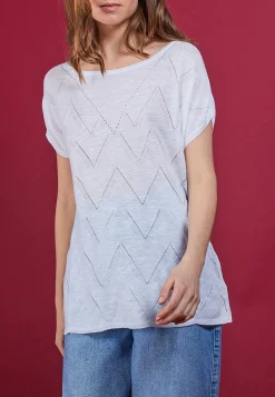 Montagut Long flamed linen T-shirt - Colinna