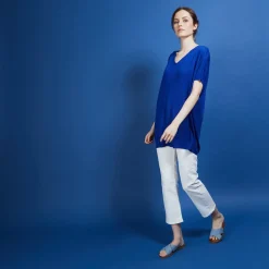 Montagut Long flamed linen T-shirt - Bil