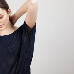 Montagut Long flamed linen T-shirt - Colinna