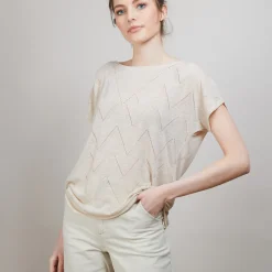 Montagut Long flamed linen T-shirt - Colinna
