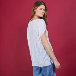 Montagut Long flamed linen T-shirt - Colinna