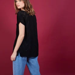 Montagut Long flamed linen T-shirt - Colinna
