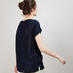 Montagut Long flamed linen T-shirt - Colinna