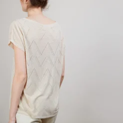 Montagut Long flamed linen T-shirt - Colinna