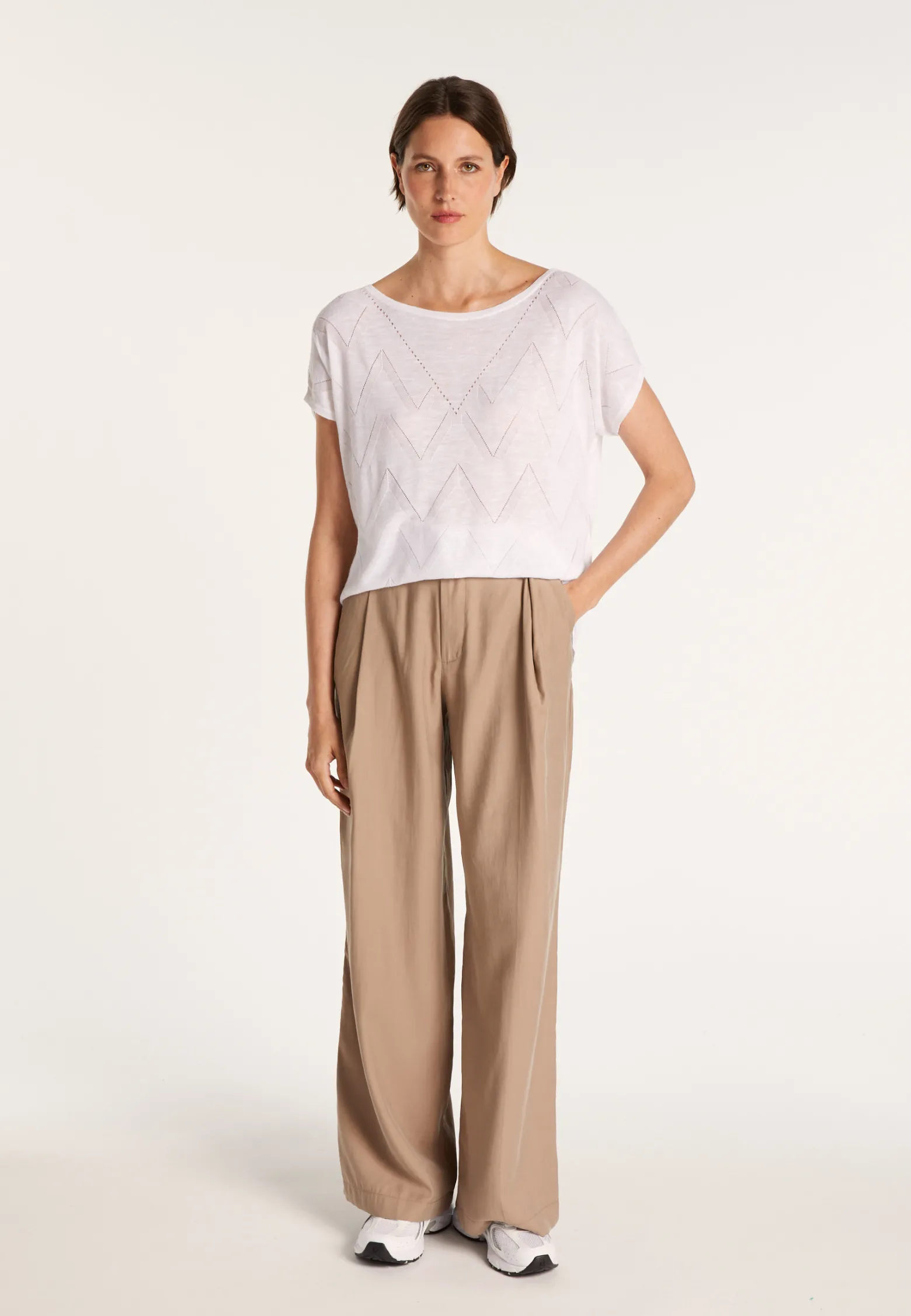 Montagut Long flamed linen T-shirt - Colinna