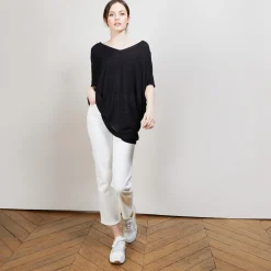 Montagut Long flamed linen T-shirt - Bil