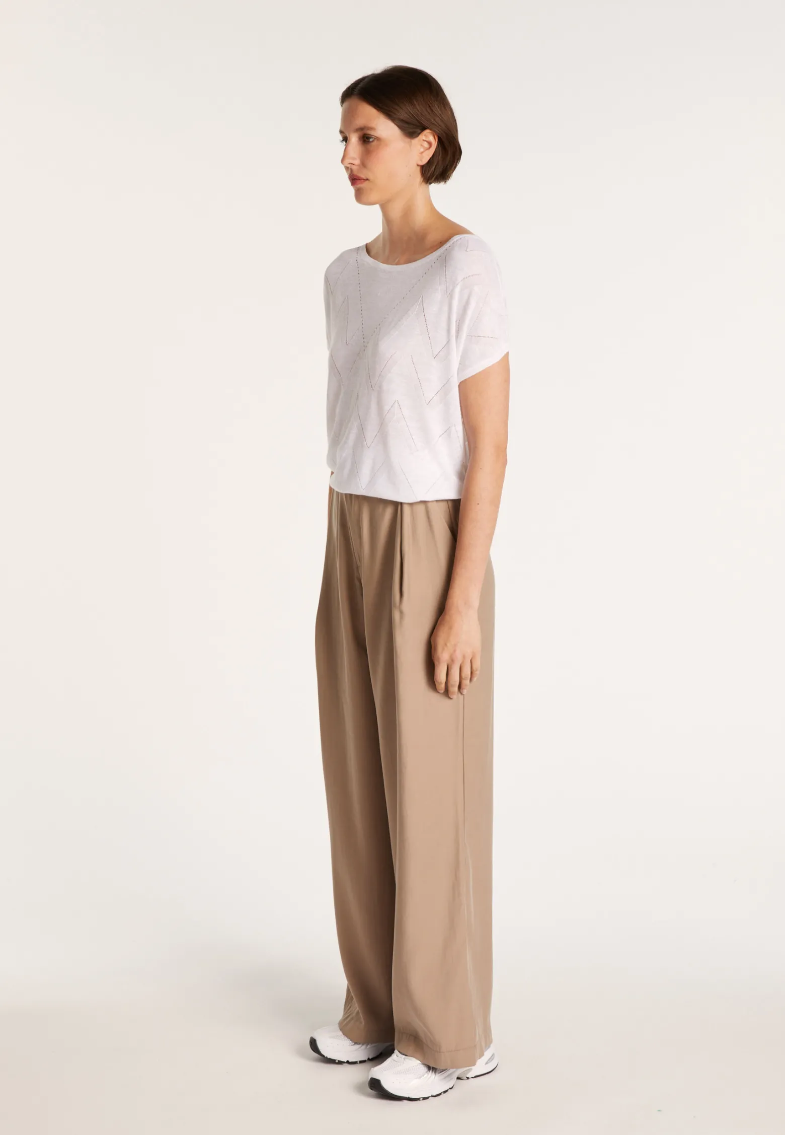 Montagut Long flamed linen T-shirt - Colinna