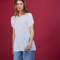 Montagut Long flamed linen T-shirt - Colinna