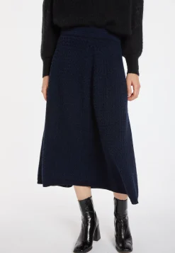 Montagut Long skirt in merino wool - Cecile
