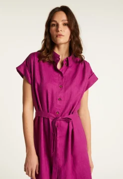 Montagut Long sleeve linen dress - Emy