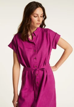 Montagut Long sleeve linen dress - Emy