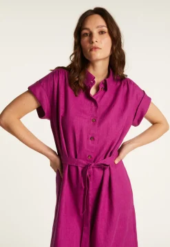 Montagut Long sleeve linen dress - Emy