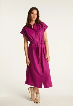 Montagut Long sleeve linen dress - Emy