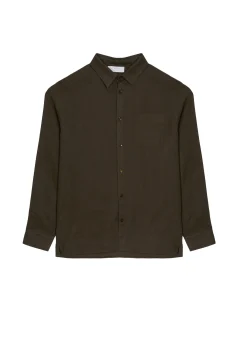 Montagut Long sleeve linen shirt - Robin