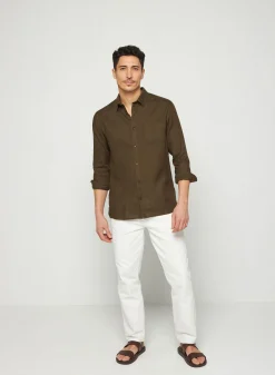 Montagut Long sleeve linen shirt - Robin