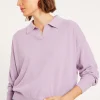 Montagut Long sleeve polo shirt in brushed cotton - Melvina