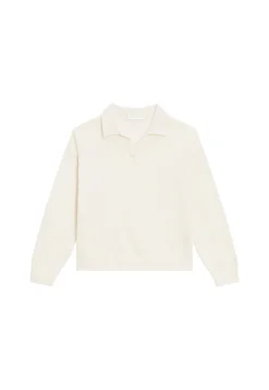 Montagut Long sleeve polo shirt in brushed cotton - Melvina