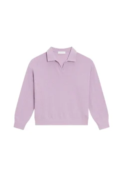 Montagut Long sleeve polo shirt in brushed cotton - Melvina