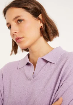 Montagut Long sleeve polo shirt in brushed cotton - Melvina