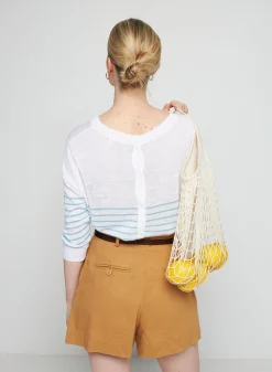 Montagut Long sleeve striped linen T-shirt - Tacha