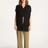 Montagut Long slub linen vest - Nora