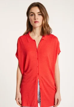 Montagut Long slub linen vest - Nora