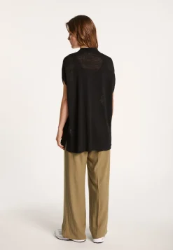 Montagut Long slub linen vest - Nora