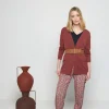 Montagut Long vest with pockets in flamed linen - Tabata