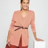 Montagut Long vest with pockets in flamed linen - Tabata