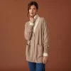 Montagut Long V-neck cashmere cardigan with slits and pockets - Aden