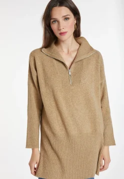 Montagut Long zip-neck sweater in wool and cashmere - Charlotte