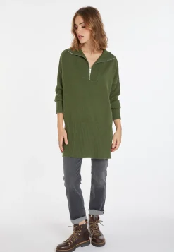 Montagut Long zip-neck sweater in wool and cashmere - Charlotte