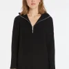 Montagut Long zip-neck sweater in wool and cashmere - Charlotte