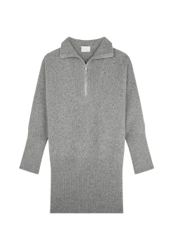Montagut Long zip-neck sweater in wool and cashmere - Charlotte