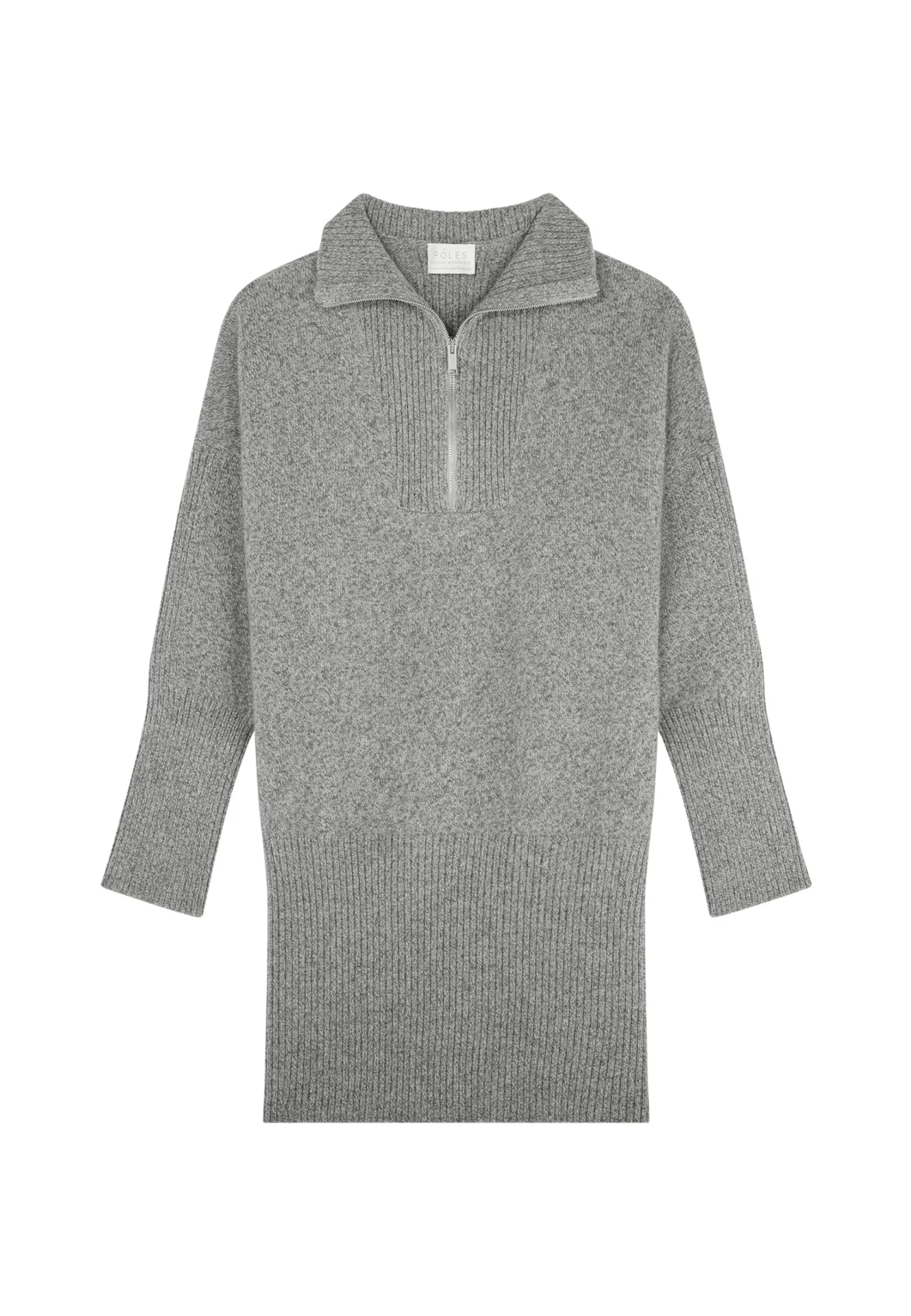 Montagut Long zip-neck sweater in wool and cashmere - Charlotte