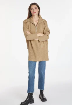 Montagut Long zip-neck sweater in wool and cashmere - Charlotte