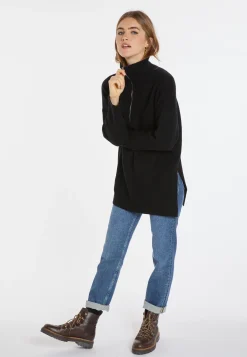 Montagut Long zip-neck sweater in wool and cashmere - Charlotte