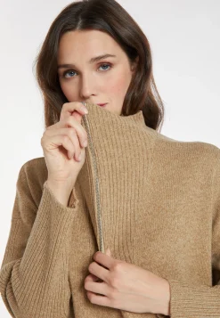 Montagut Long zip-neck sweater in wool and cashmere - Charlotte