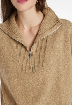 Montagut Long zip-neck sweater in wool and cashmere - Charlotte