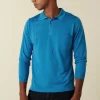 Montagut Long-sleeved polo shirt in Fil Lumière with rounded patterns - Defi